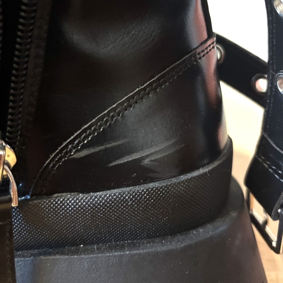Zara Black Combat Moto Boots - Picture 7 of 12